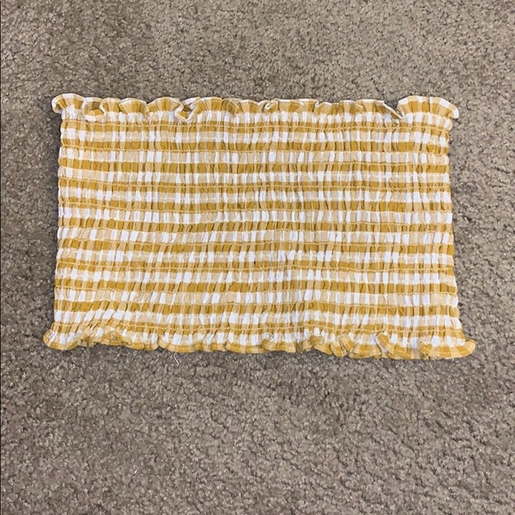 Yellow and white tube top - Picture 1 of 3